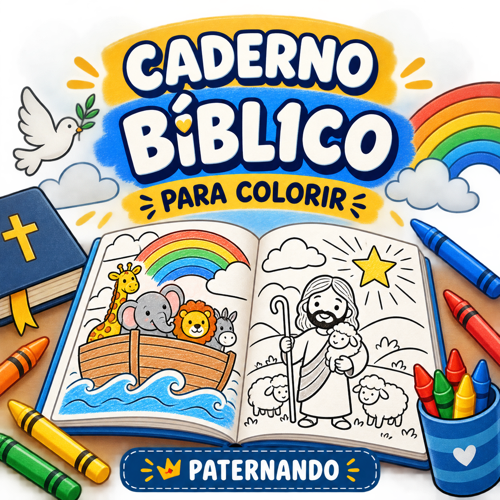 Capa do Caderno Bíblico para Colorir